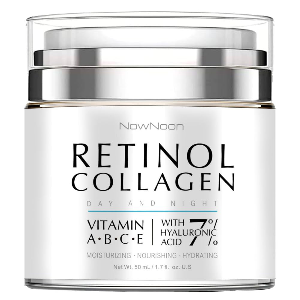 Collagen, Retinol & Hyaluronic Acid Face Cream - Anti-Aging Face Moisturizer Cream for Neck & Body Tightening Skin, Daily Moisturizer Face Cream for Women and Men - 1.7 Fl.Oz.