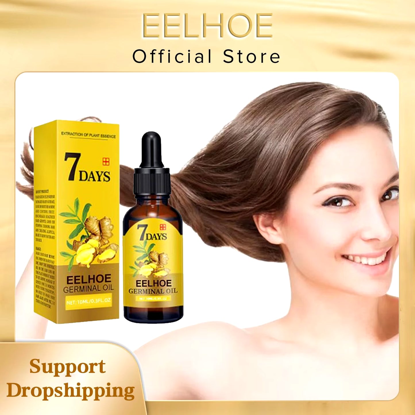 Ginger Hair Growth Oil Natural Essentail Anti-Hair Loss Treatment Hair Hydrating Growth Nutrient Solution Care Products